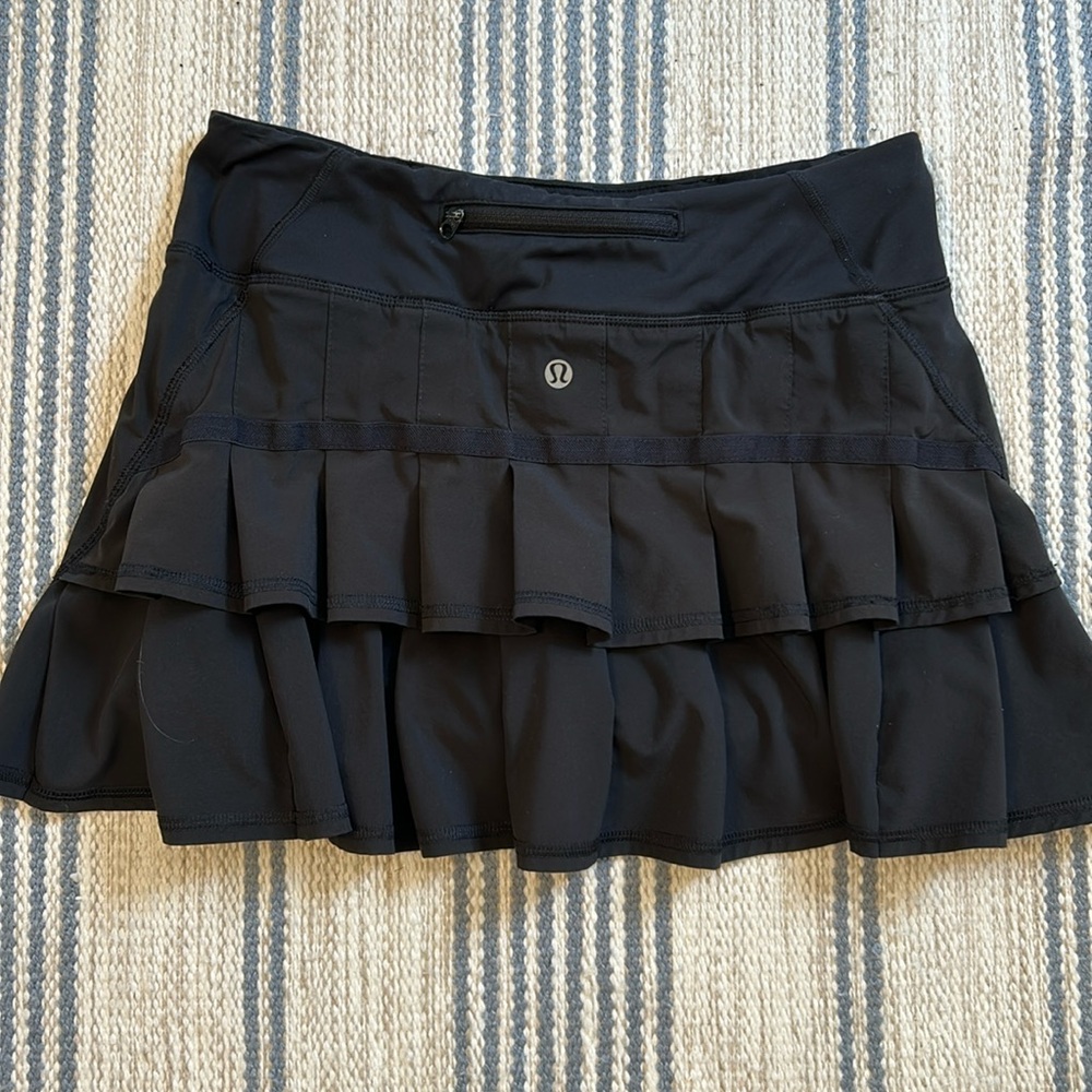 lululemon athletica Black Tiered Ruffle Athletic Skirt
